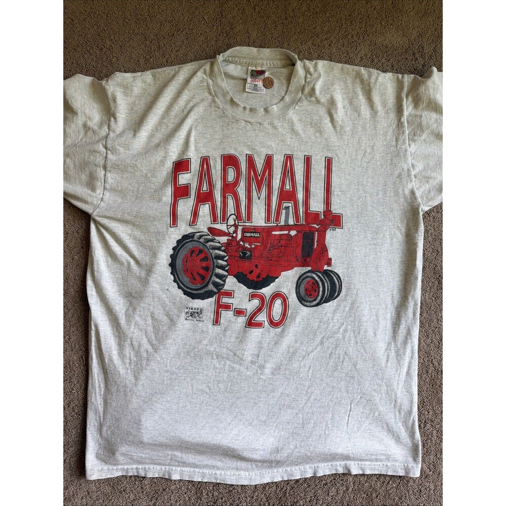 Vintage 1992 Farmall Tractors Farm Equipment F-20 Size Large Shirt